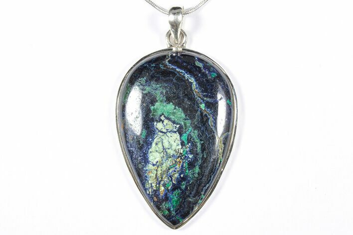 Stunning Malachite and Azurite Pendant - Sterling Silver #353990